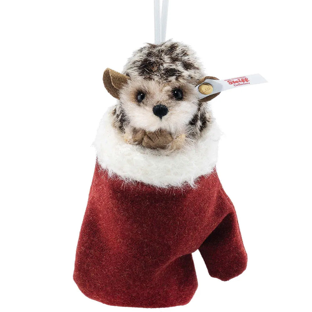 Hedgehog in a mitten ornament