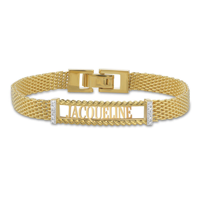 Personalisiertes Armband mit Diamantschliff